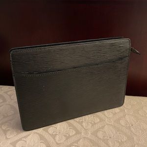 Louis Vuitton Pochette Homme Clutch Bag in Black Epi